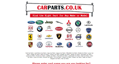 Desktop Screenshot of carparts.co.uk